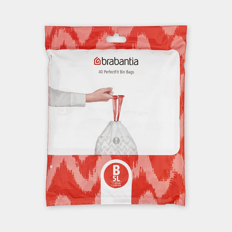 Brabantia 137747 Bag Basura 7 L White 40 Pieces