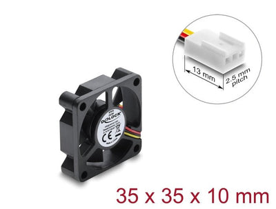 Delock Fan Axial 5V Dc, 35 X 35 X 10MM Black — image 1