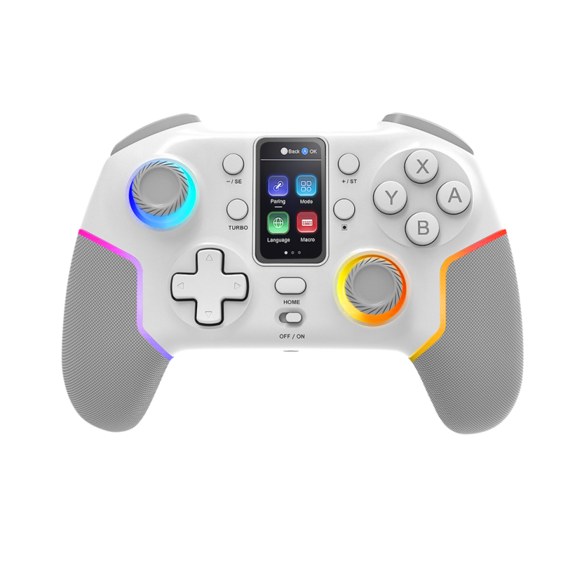 Mars Gaming Gamepad Wireless MGP-V3 White Screen LCD / Iluminación RGB / Compatible With Switch, PC, Android,