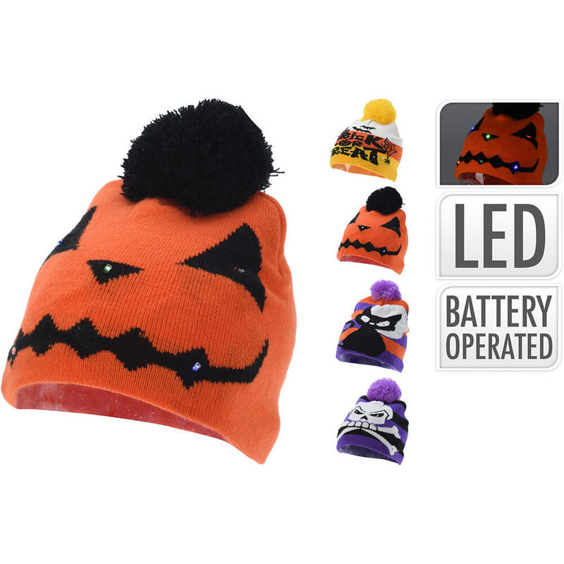 Gorro Halloween With Light Led, Multicolour 6 Led, a Batteries 4 Modelos