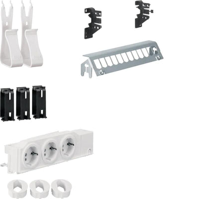 Hager Multimedia Kit Univers UM00M2 M.3XSTECKDOSE 12XPATCHPANEL OR.RJ45 — image 1