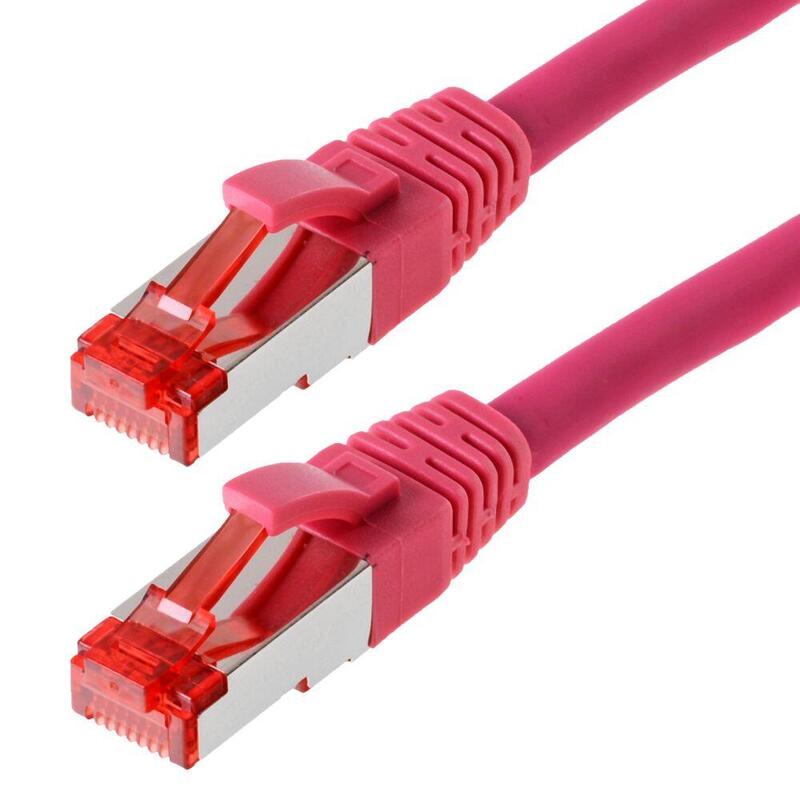 Helos Network Cable S/FTP CAT.6 Magenta 3,0M