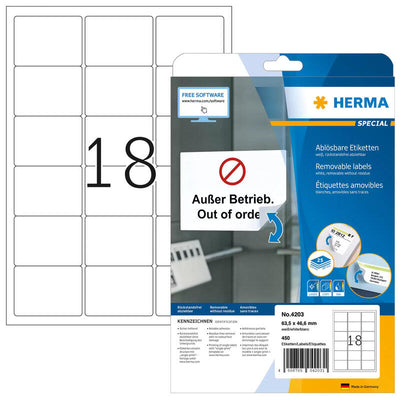Herma 4203 Label Printer White Label Printer Self-adhesive — image 1