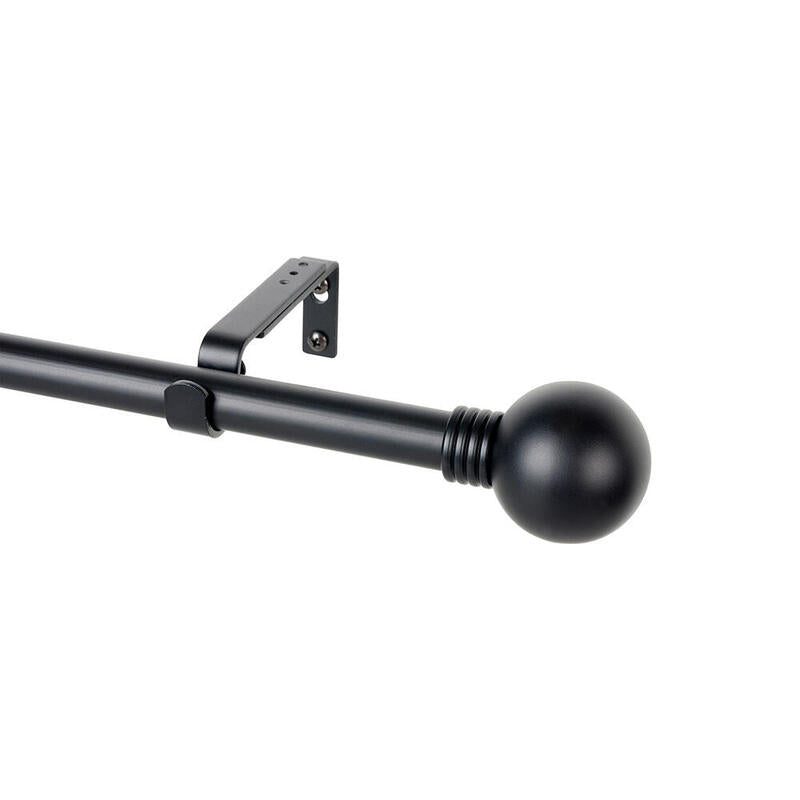 Kit Barra Curtain Ring Black Extendable 160 - 300CM