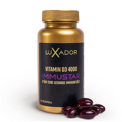 Luxador Vitamin D3 4000 IU Immustar N90 – immune support softgels (DE version)