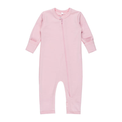 Merino Wool Baby Overall – Pink