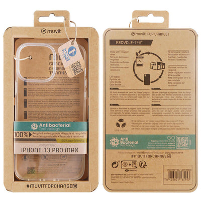 Muvit For Change Case Apple Iphone 13 Pro Max. Recicletek Antibacterias Transparent — image 1