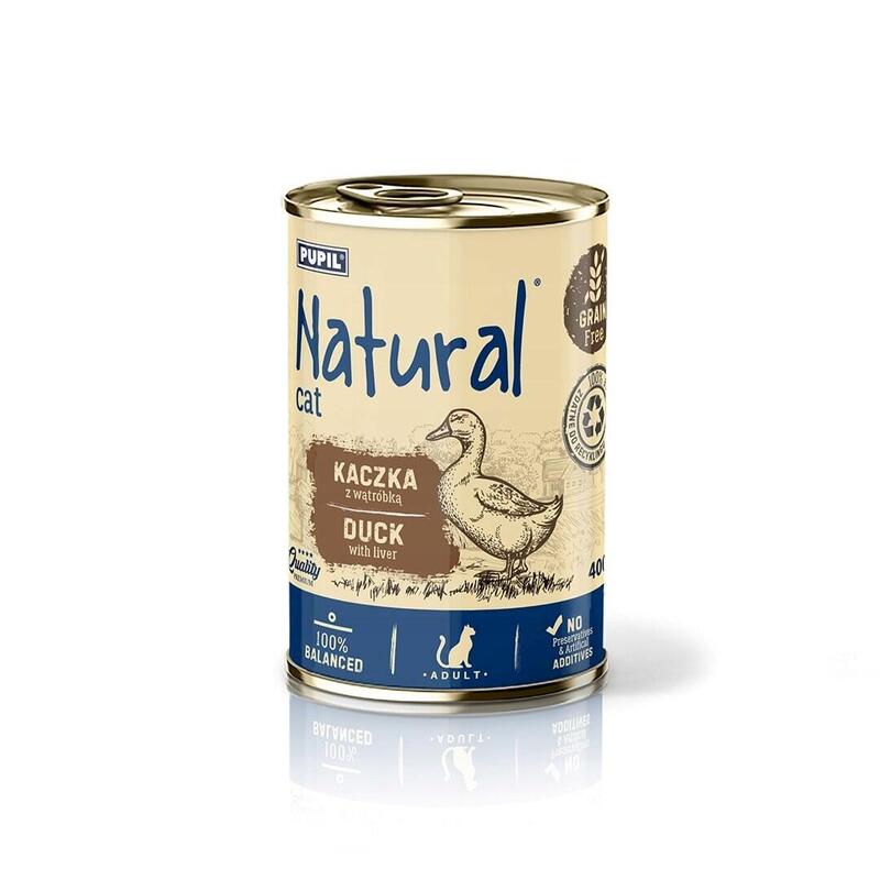Natural Pato Z Watróbka Comida Húmeda Gatos 400G