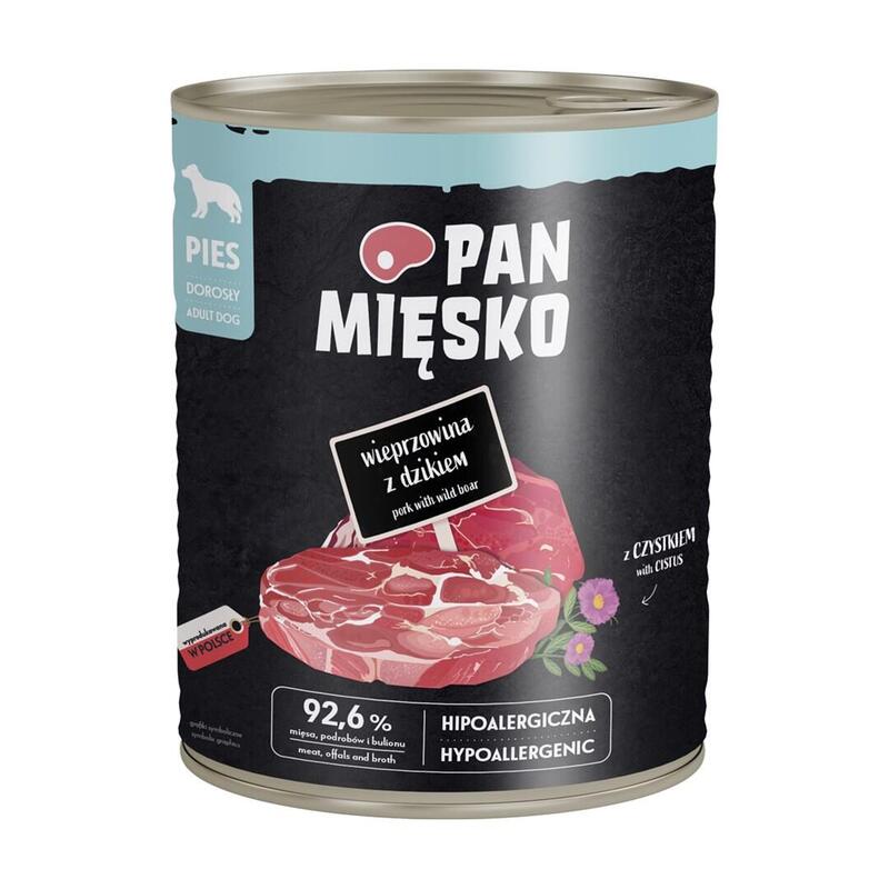 Pan Miesko Pork With Wild Boar - Comida Húmeda Perros - 800G