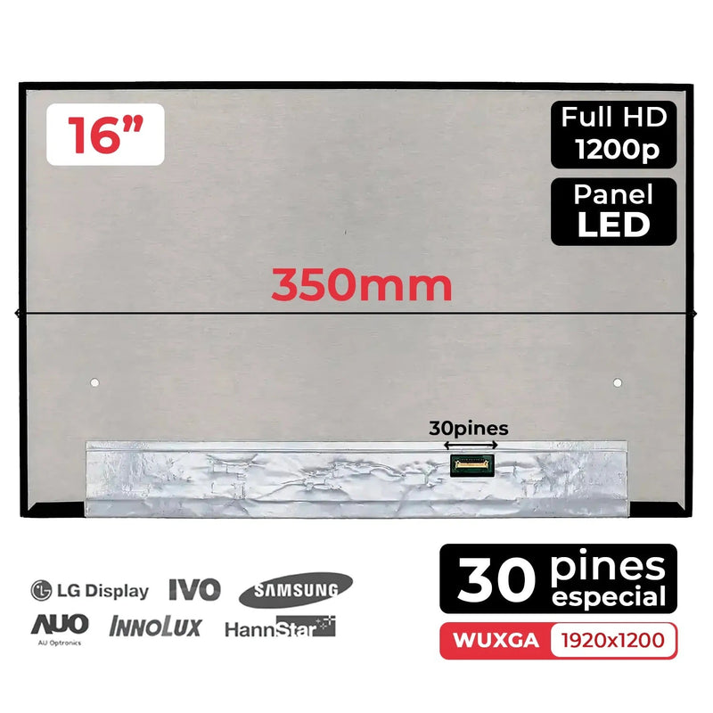 Screen LED 16 1920X1200 FHD Laptop N160JCA-EEL REV.A1 30 Pines Edp