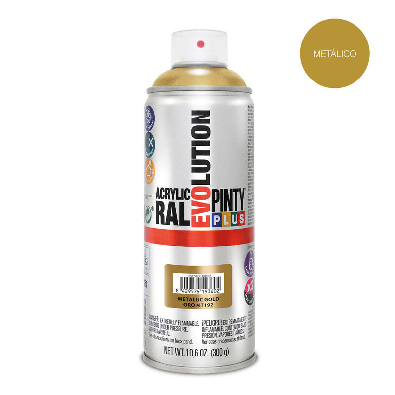 Pintura Spray Pintyplus Evolution Metalizada 520CC Oro MT192