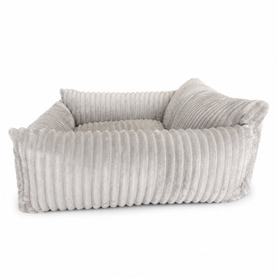 Lodie Corduroy Dog Sofa with Removable Cover – Grey, S