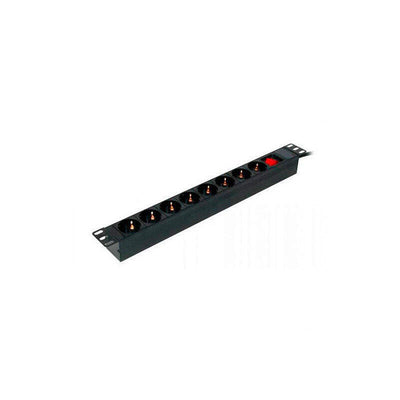 Phasak Power Strip Rack 8 Sockets 1U With Switch Pp 1011 / 19 / Desktop Or Rack / 2M Cable Pp 1011 — image 1