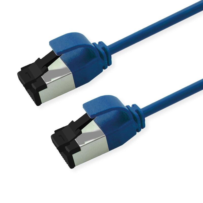 Roline S FTP Network Cable KAT.8.1, Slim, PoE, Blue 2M