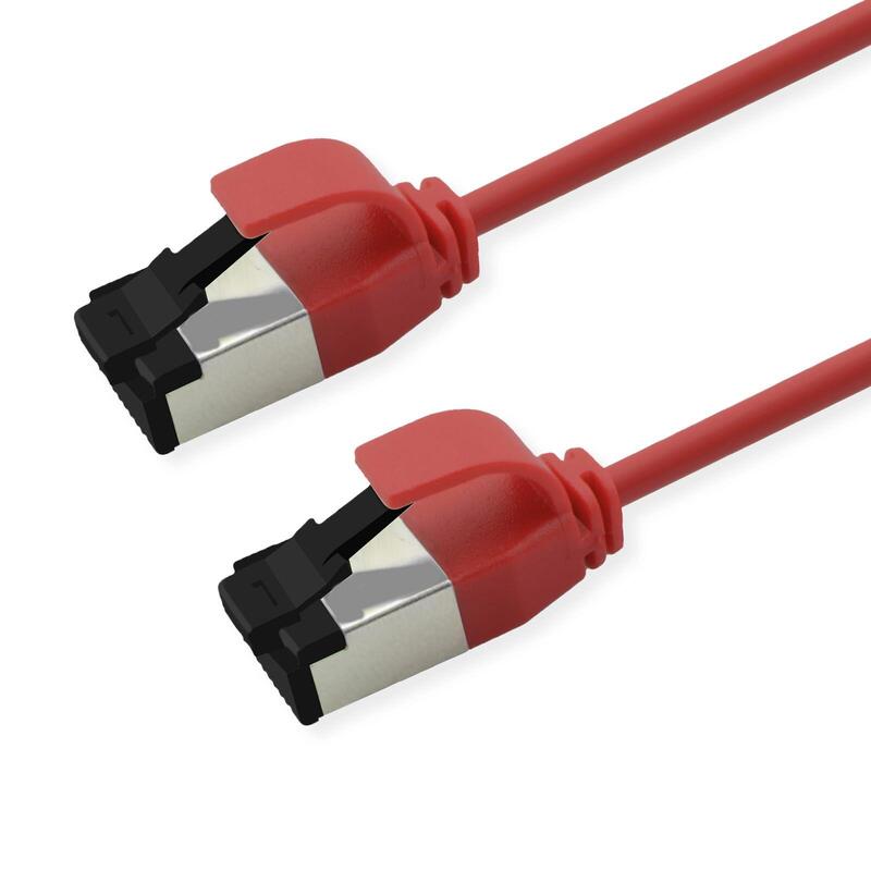 Roline S FTP Network Cable KAT.8.1, Slim, PoE, Red 1,5M