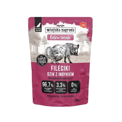 Rural Zagroda Comida Mascotas Mokra Perro Fileciki Dzik Z Indykiem Lesne Smaki (adulto) 280G — image 1