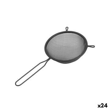 Strainer Quttin Black Metal Ø 10 cm (24 Units)