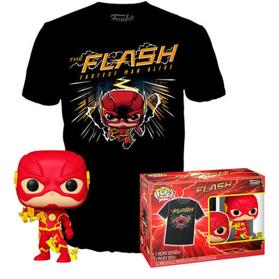 Set Figure Pop &38, Tee DC Comics The Flash Size XL — image 1