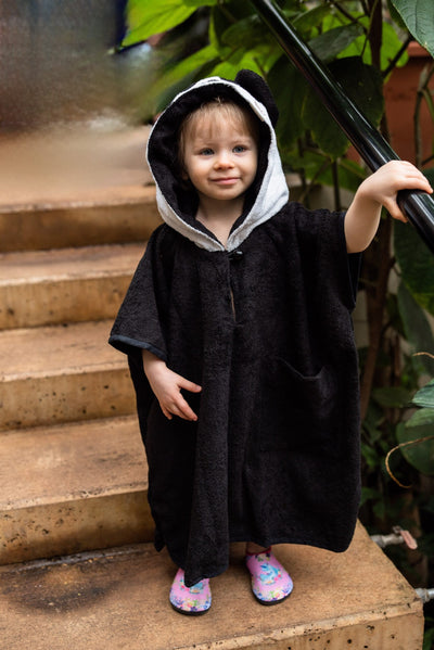 Short-Sleeve Poncho PANDA - For TODDLERS (Size 82/86-116)