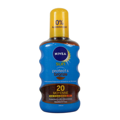 Nivea Spray Oil Solar Sun Factor 20 Protege And Hidrata 200ML Nivea — image 1