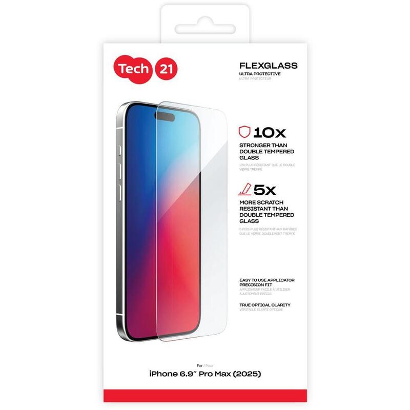 TECH21 Flexglass Ultra Clear For Iphone 17 Pro Max. Clear