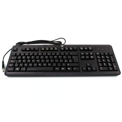 HP Keyboard Refurbished KB57211 673647-BL3 724720-BL1 Spanish (QWERTY) Black With USB Cable 1 Year Warranty — image 1