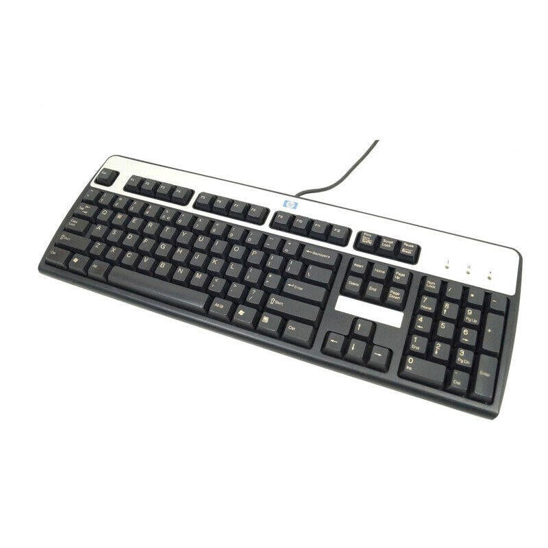 HP Keyboard Refurbished SK-2885 / KU0316 Spanish (QWERTY) Black/Silver With USB Cable 1 Year Warranty