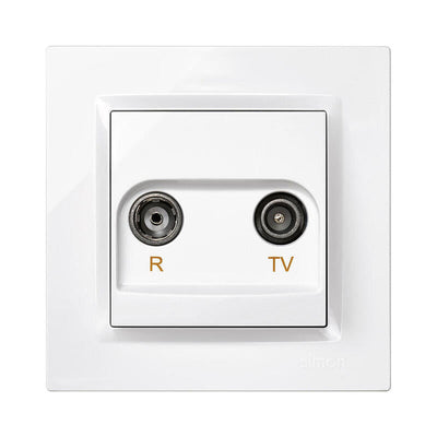 Socket Televisión Final White With Frame — image 1