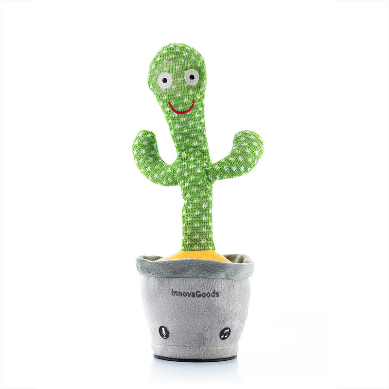 Rechargeable Dancing and Talking Cactus with Music and Multicoloured LED Cacxi InnovaGoods Green (Refurbished A)