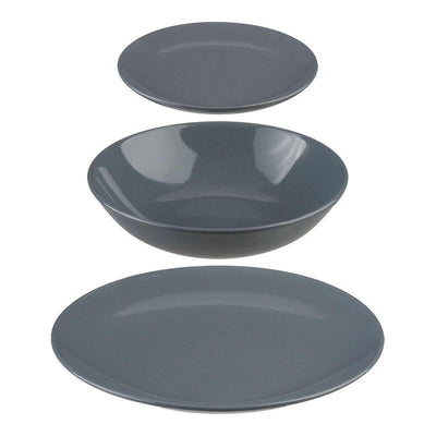 Tableware 18 Pieces Colour Grey — image 1